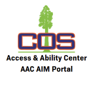 COS logo of a green tree with the letters C.O.S. A.A.C. AIM Portal